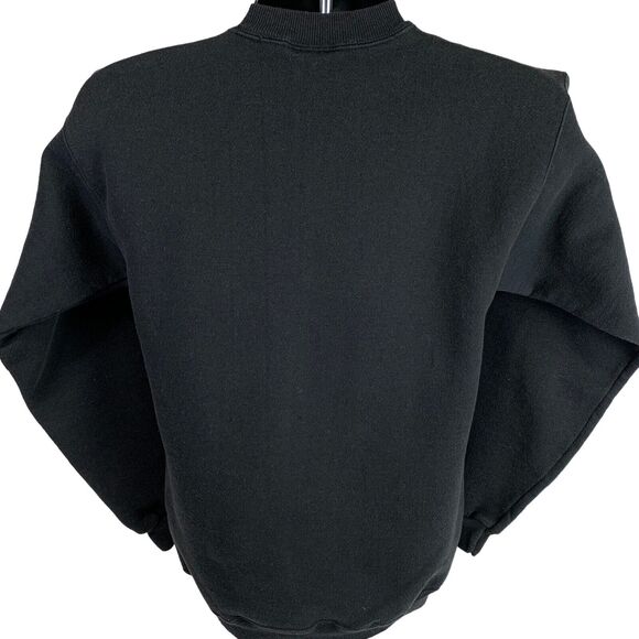 Vintage 90s Mackinac Island Michigan Sweatshirt Bicycle Bike USA Black S Small - Picture 2 of 7